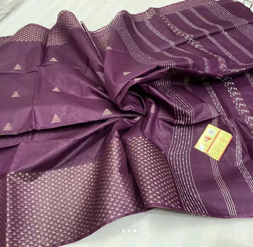 Regal Silk Ensemble with Copper Zari Boota & Fancy Stripes – Timeless Ethnic Charm